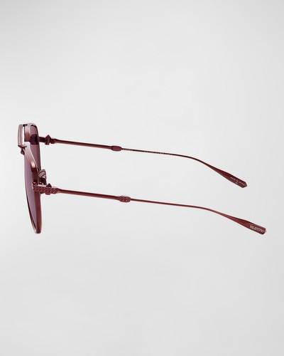 Valentino V-Stud Titanium Aviator Sunglasses outlook