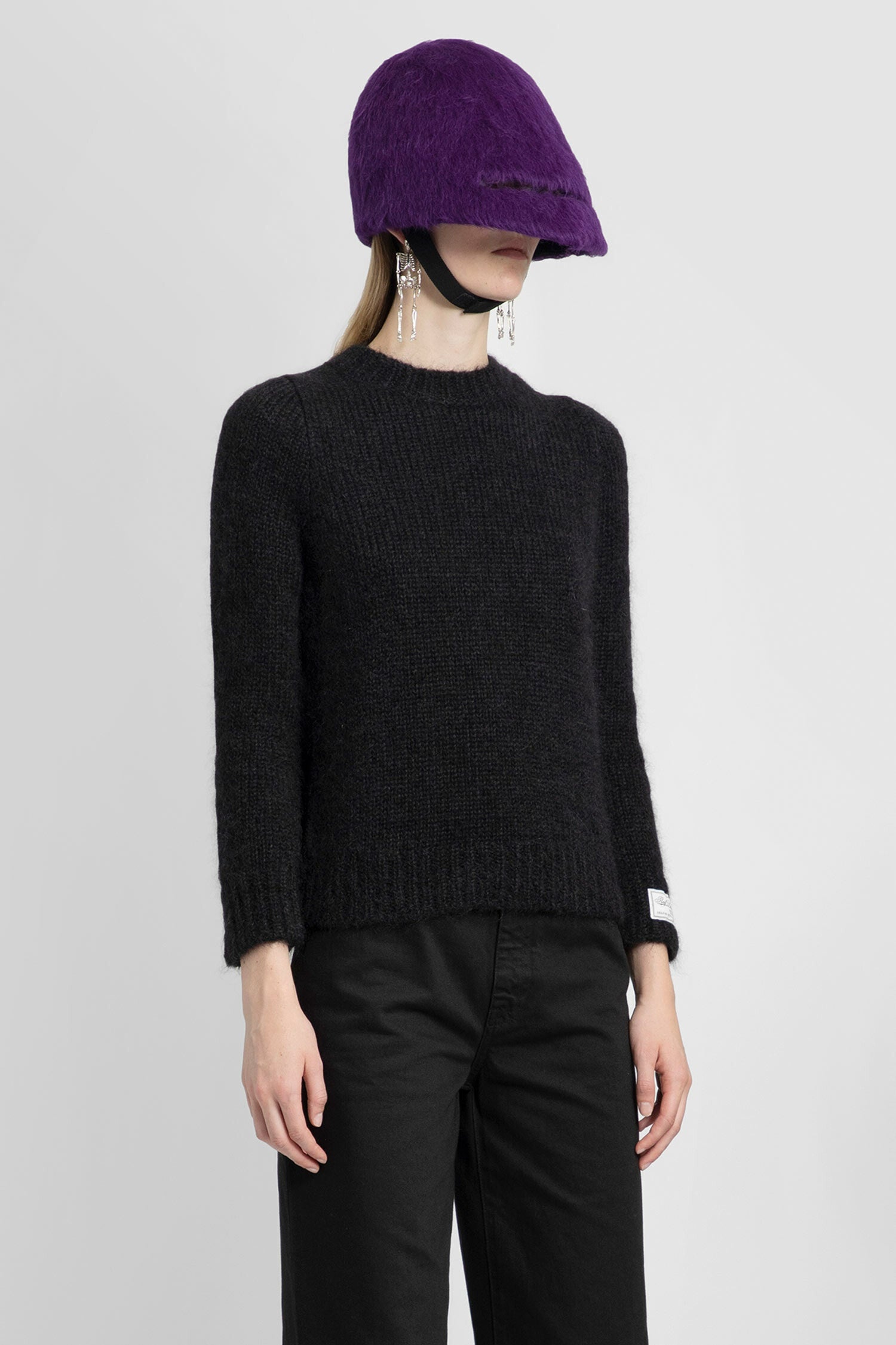 RAF SIMONS WOMAN BLACK KNITWEAR - 3