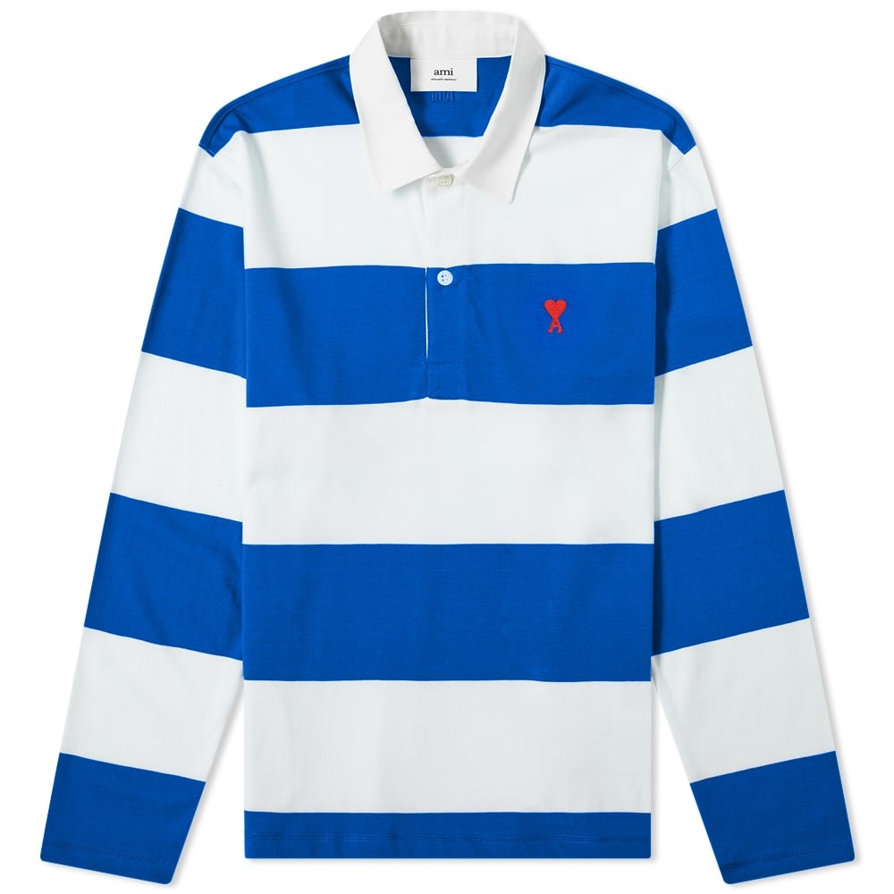 AMI Heart Striped Rugby Shirt - 1