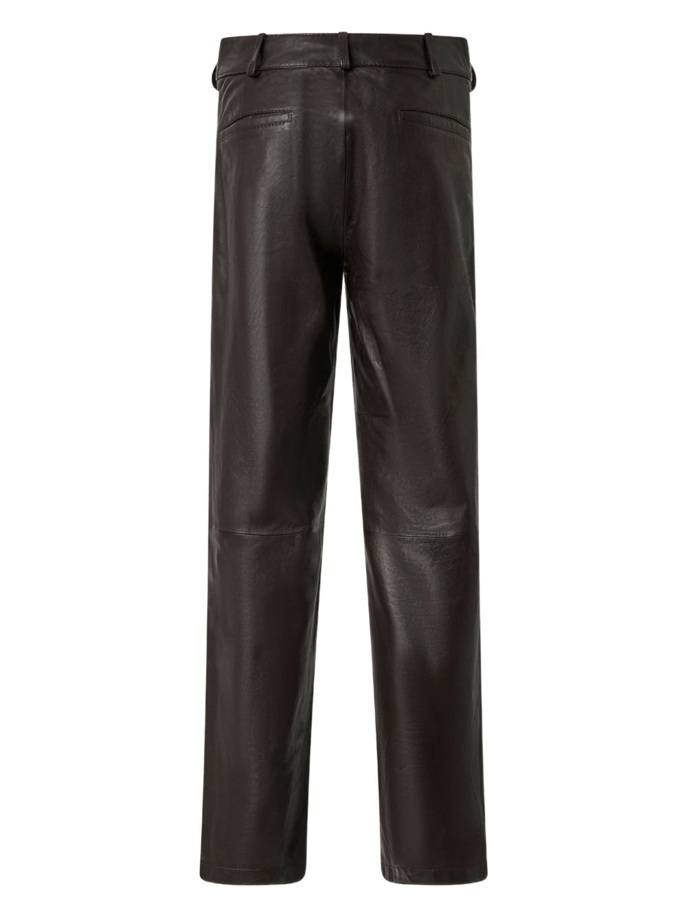 leather slim-fit trousers - 2