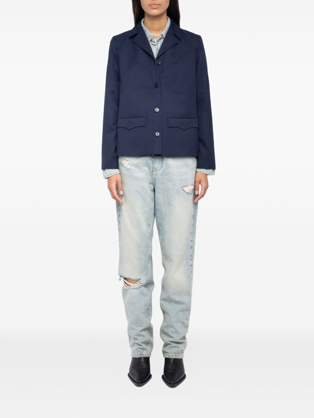 button-fastening blazer - 2