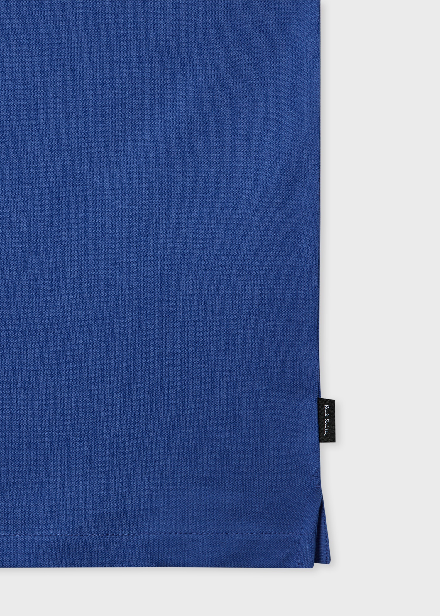 Cornflower Blue Contrast Tipping Zip-Neck Polo Shirt - 2