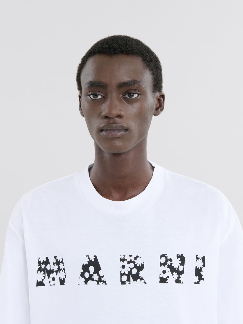 BLACK T-SHIRT WITH POP FIELDS MARNI LOGO - 4