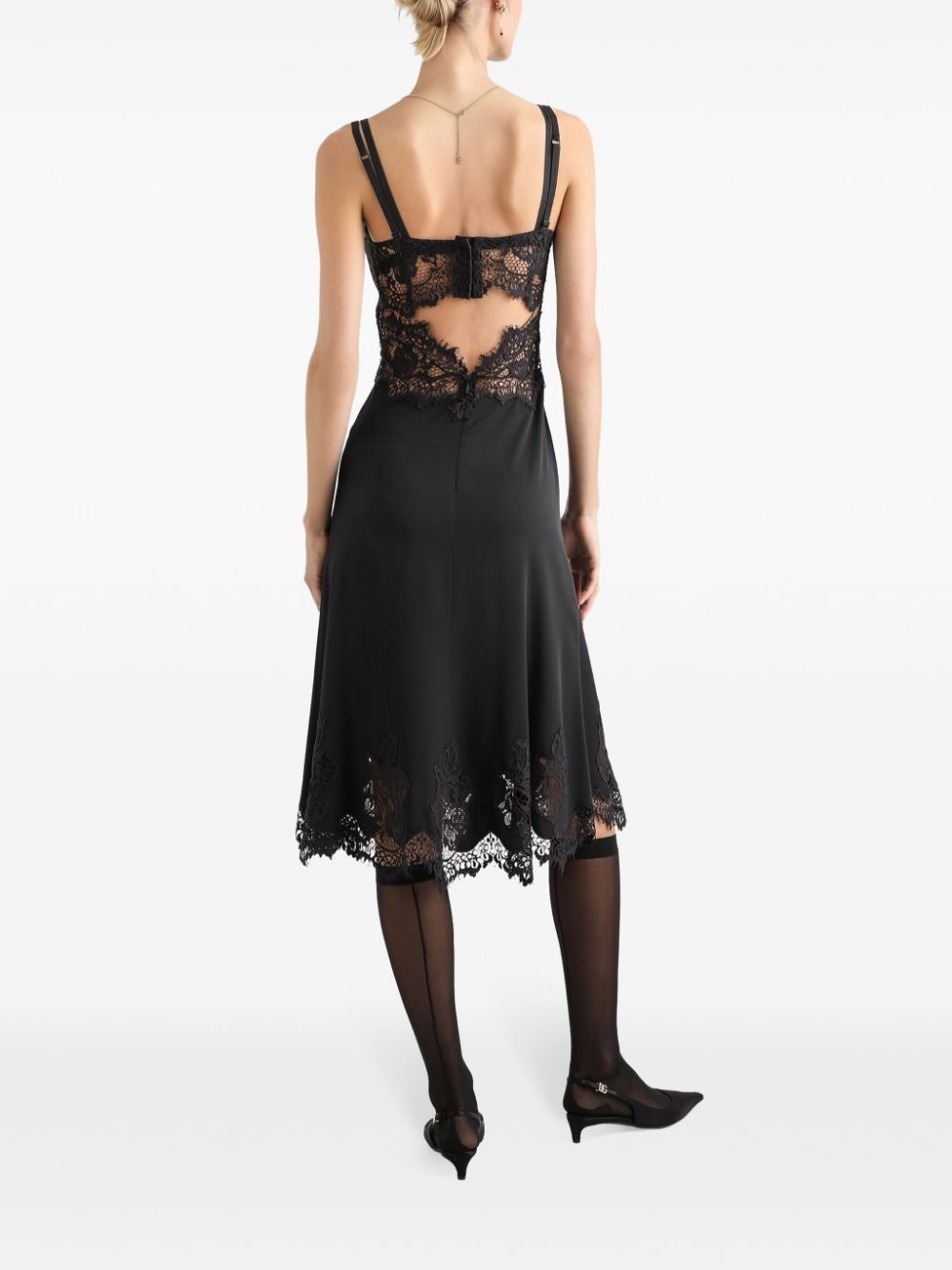 floral-lace midi dress - 3