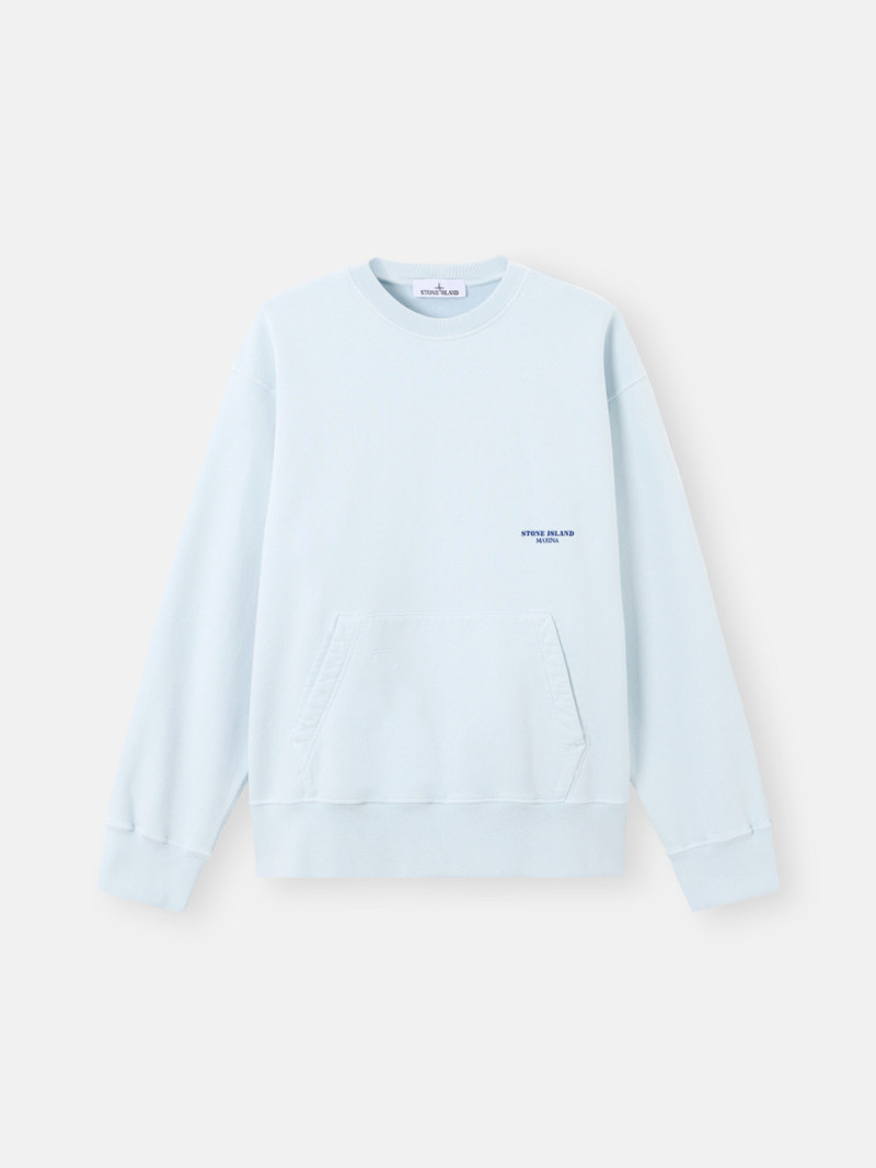 6100071 BRUSHED ORGANIC COTTON FLEECE_STONE ISLAND MARINA 1