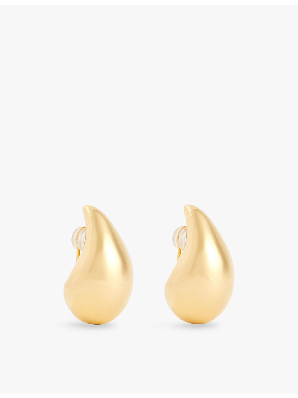 Drop yellow gold-plated 925 sterling silver earrings - 3