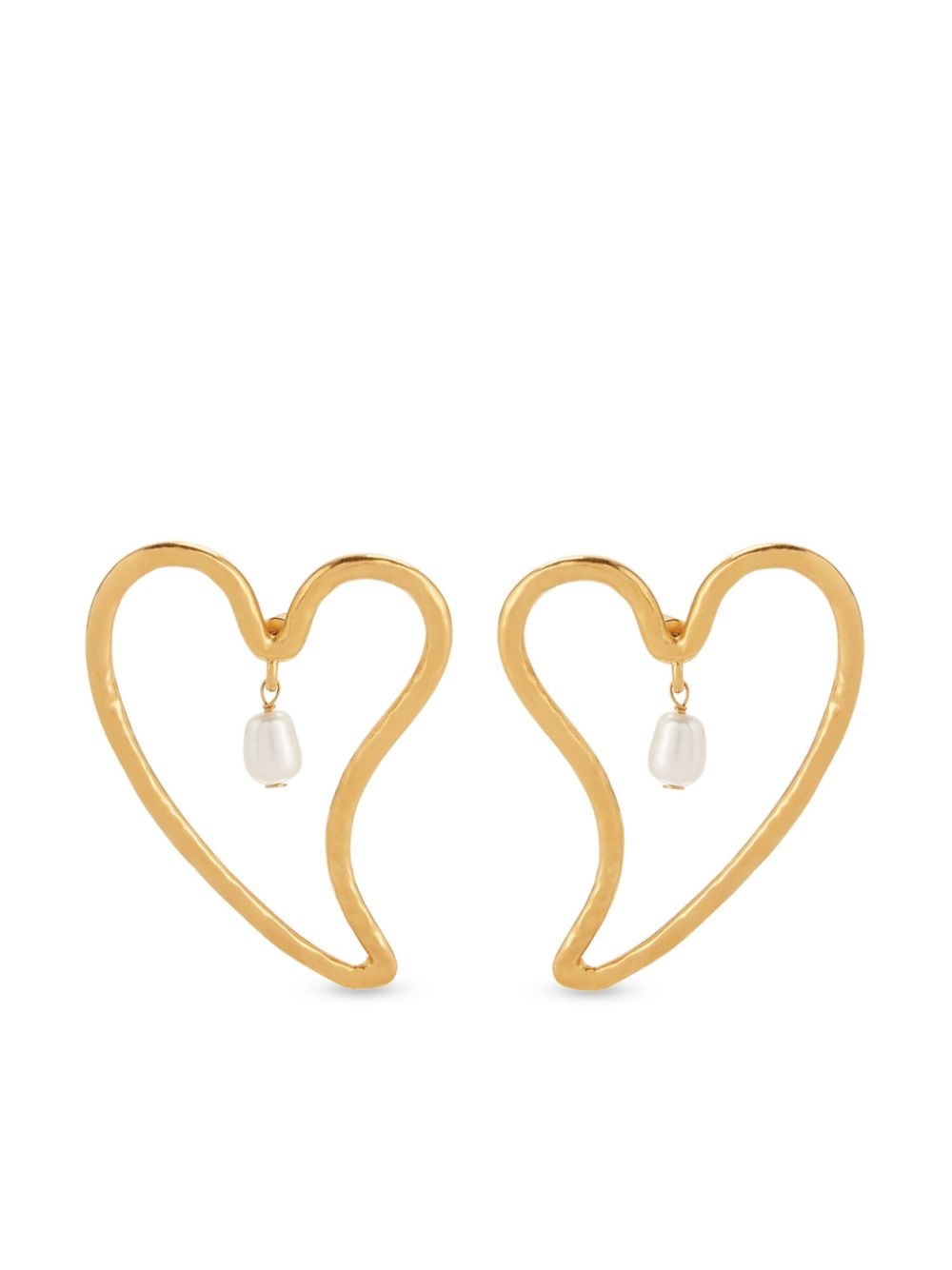 pearl detailing earrings - 1