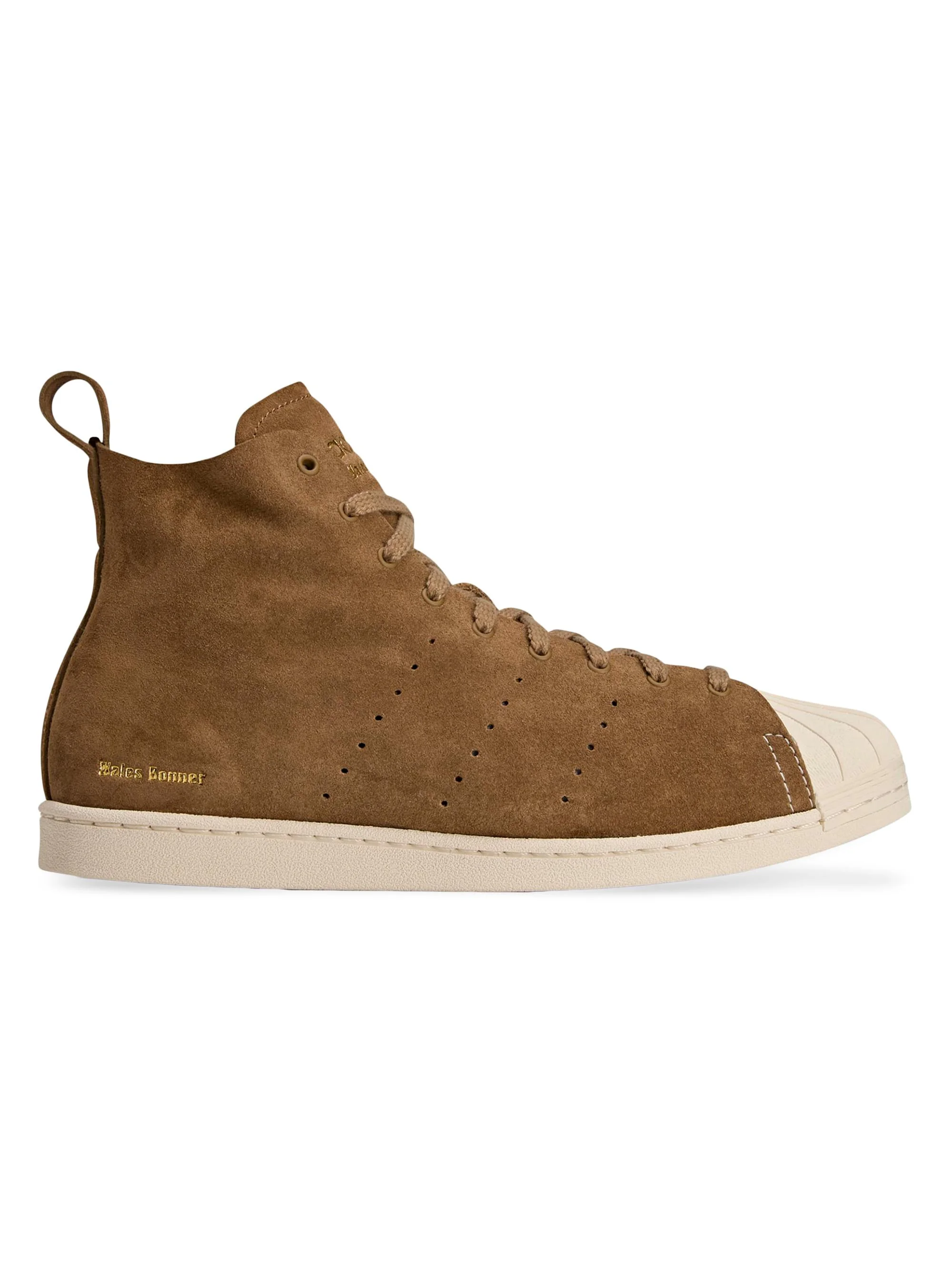Men's adidas x Wales Bonner Superstar Hi Suede Sneakers - Night Brown - 1