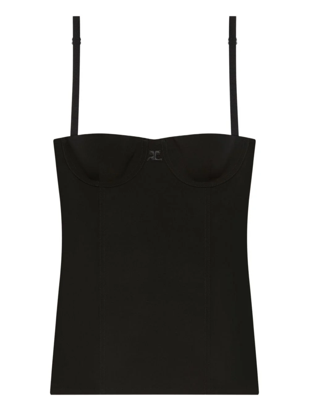 spaghetti-strap bustier top - 1