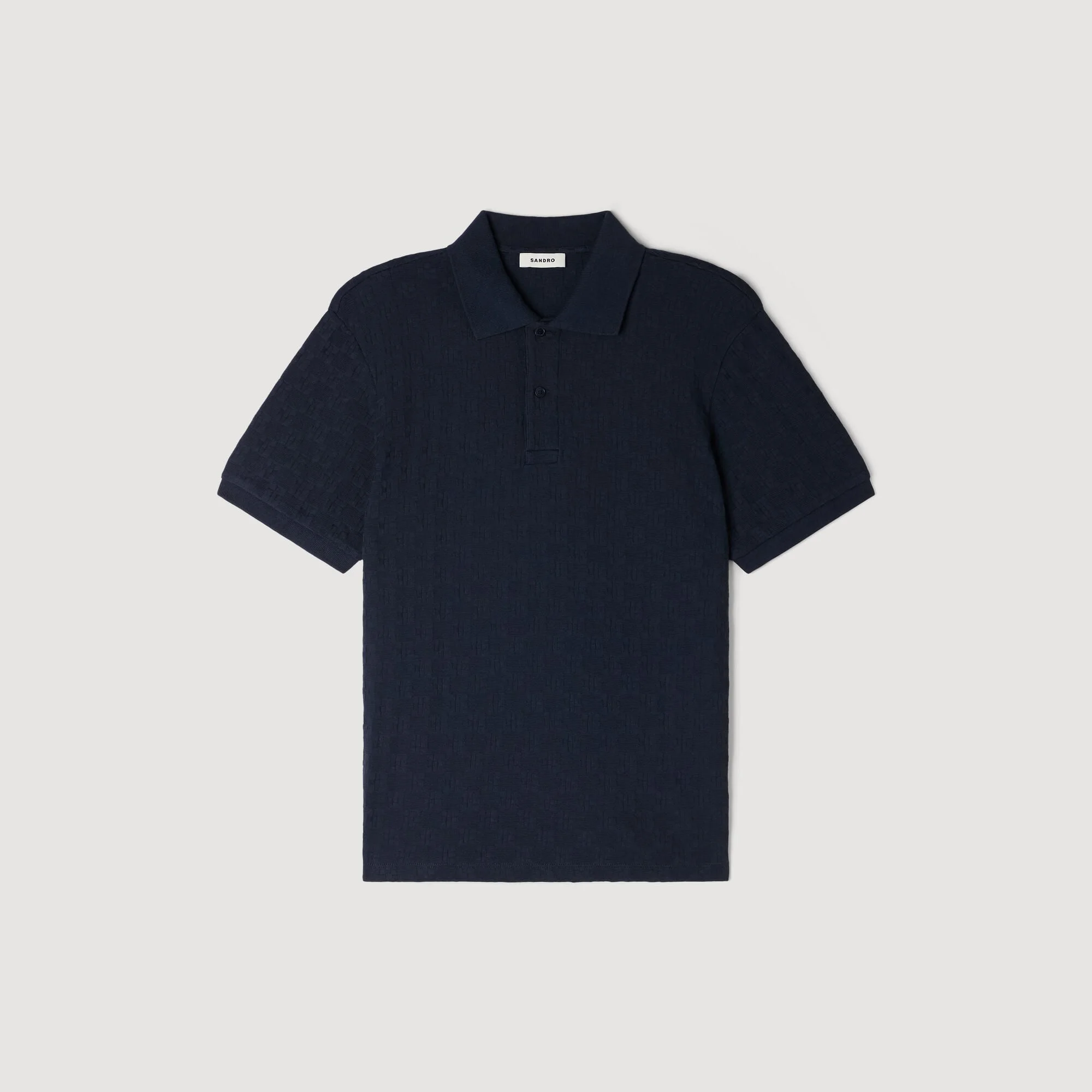 SQUARE CROSS JACQUARD POLO - 1