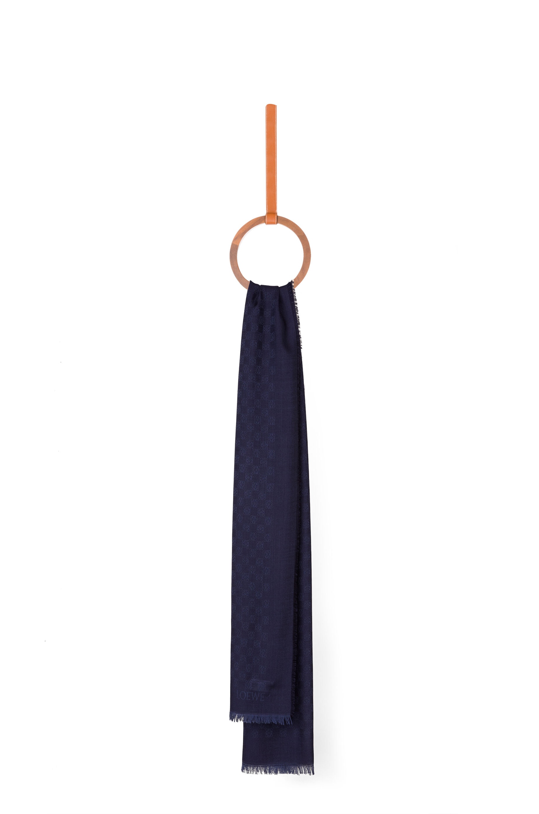 LOEWE Anagram scarf in wool and silk - 4