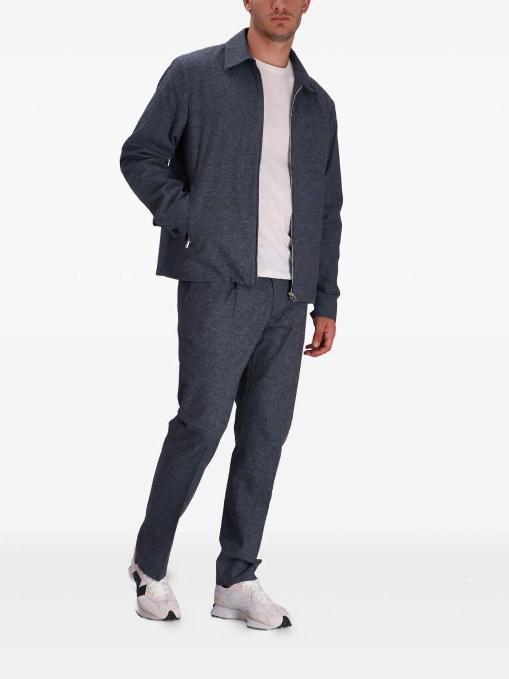 zip-fastening cotton shirt jacket - 2