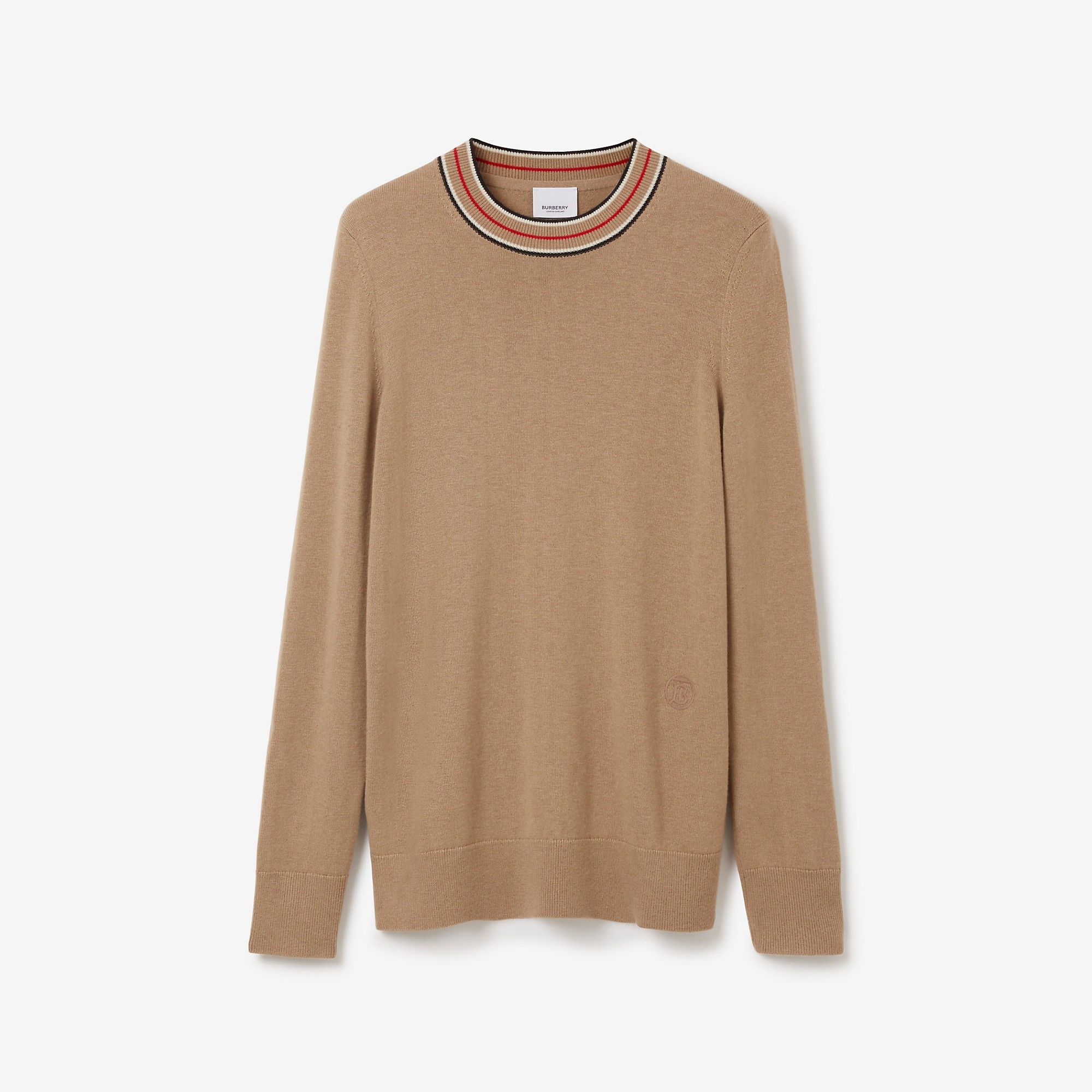 Stripe Detail Cashmere Sweater - 1