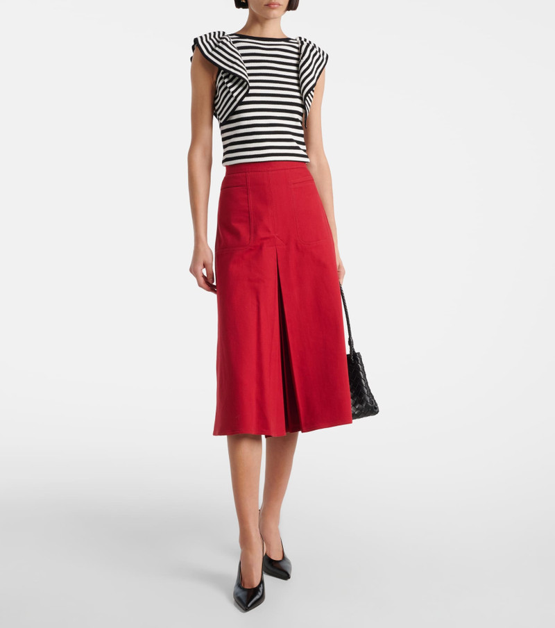 Max Mara Vieste ruffled striped top outlook