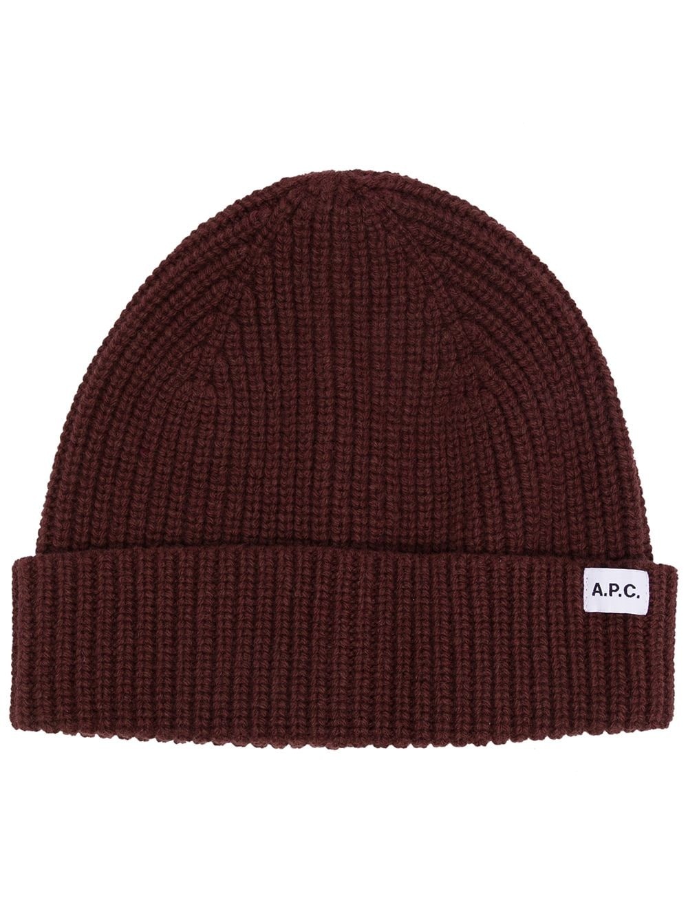 logo-patch ribbed-knit beanie - 1