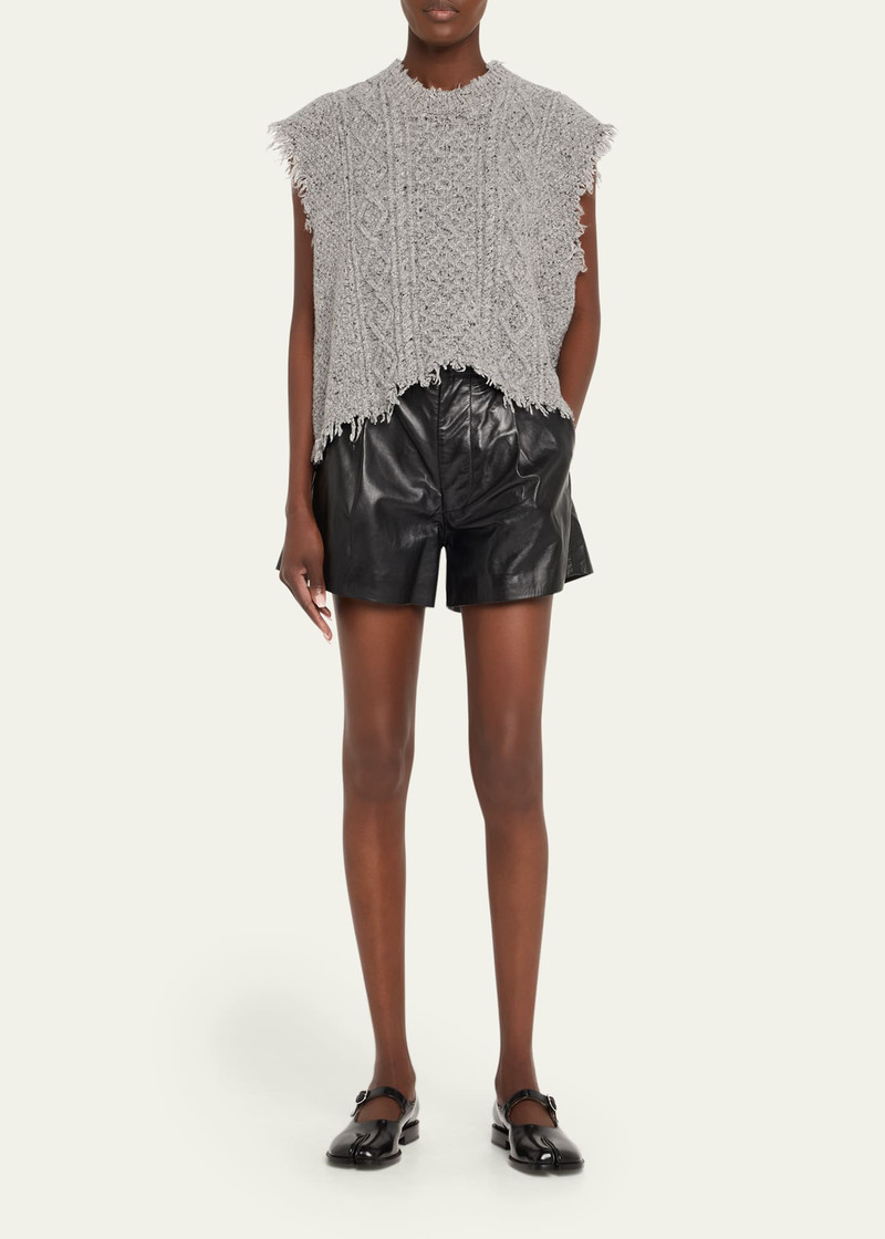R13 Loose Leather Shorts outlook