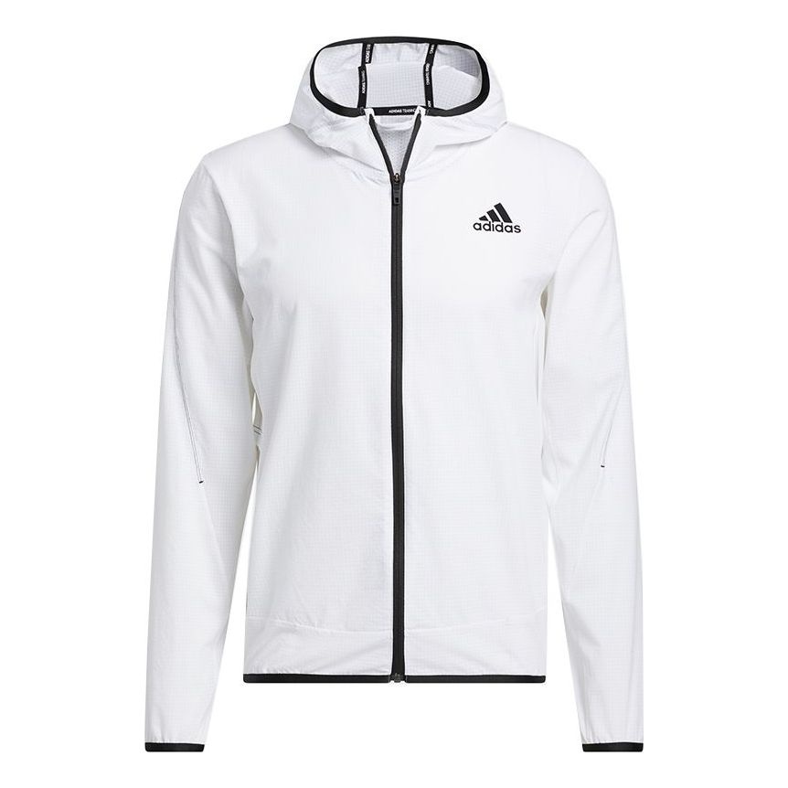 adidas H.rdy Warri Jkt Sports Training Breathable Hoodie Jacket Men's White GT8261 - 1