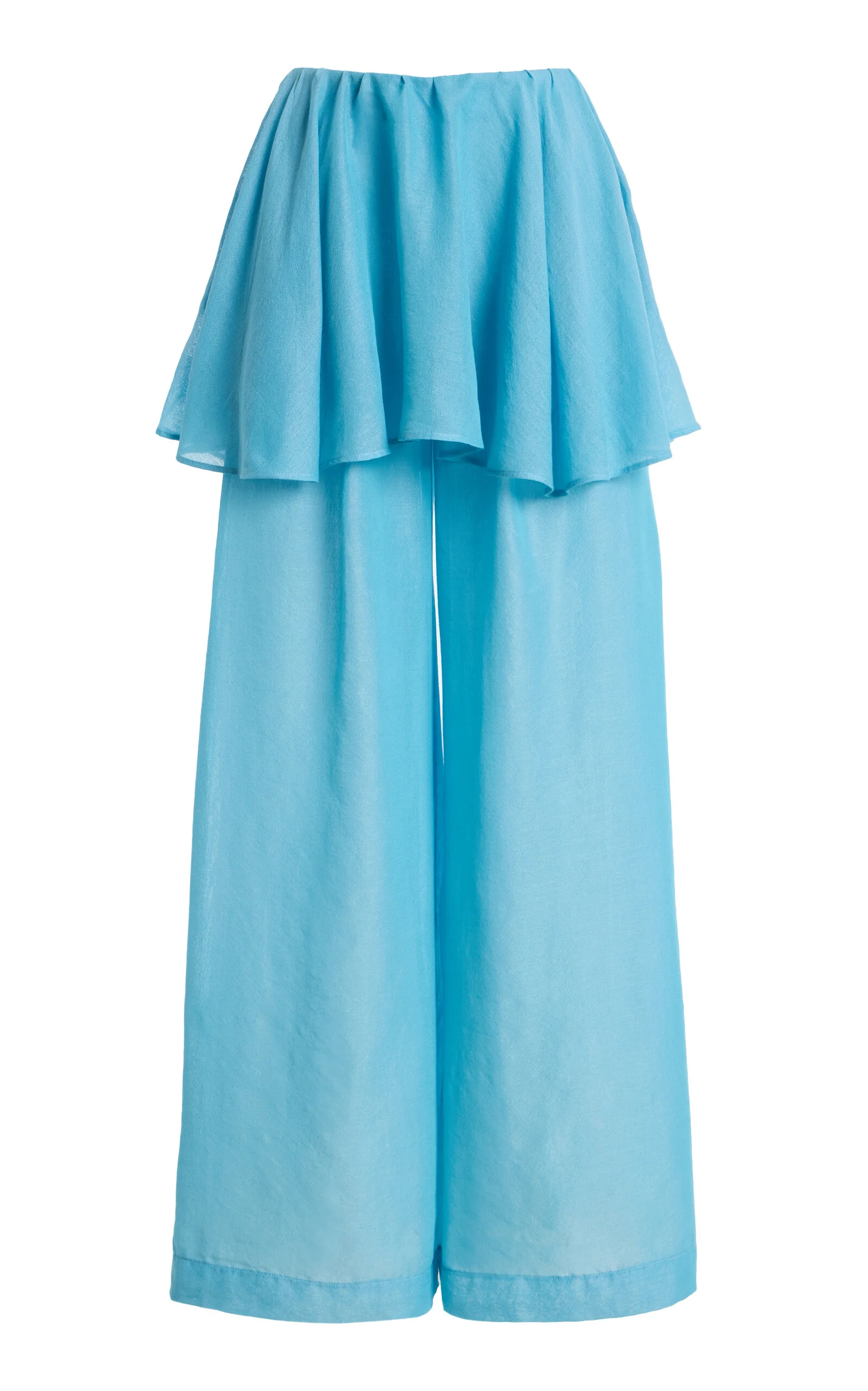 Exclusive La Isla The Cotton Peplum Pants blue - 1