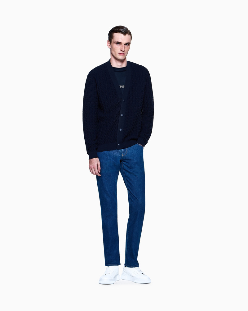 Five-pocket, slim-fit, stretch cotton-denim trousers 2