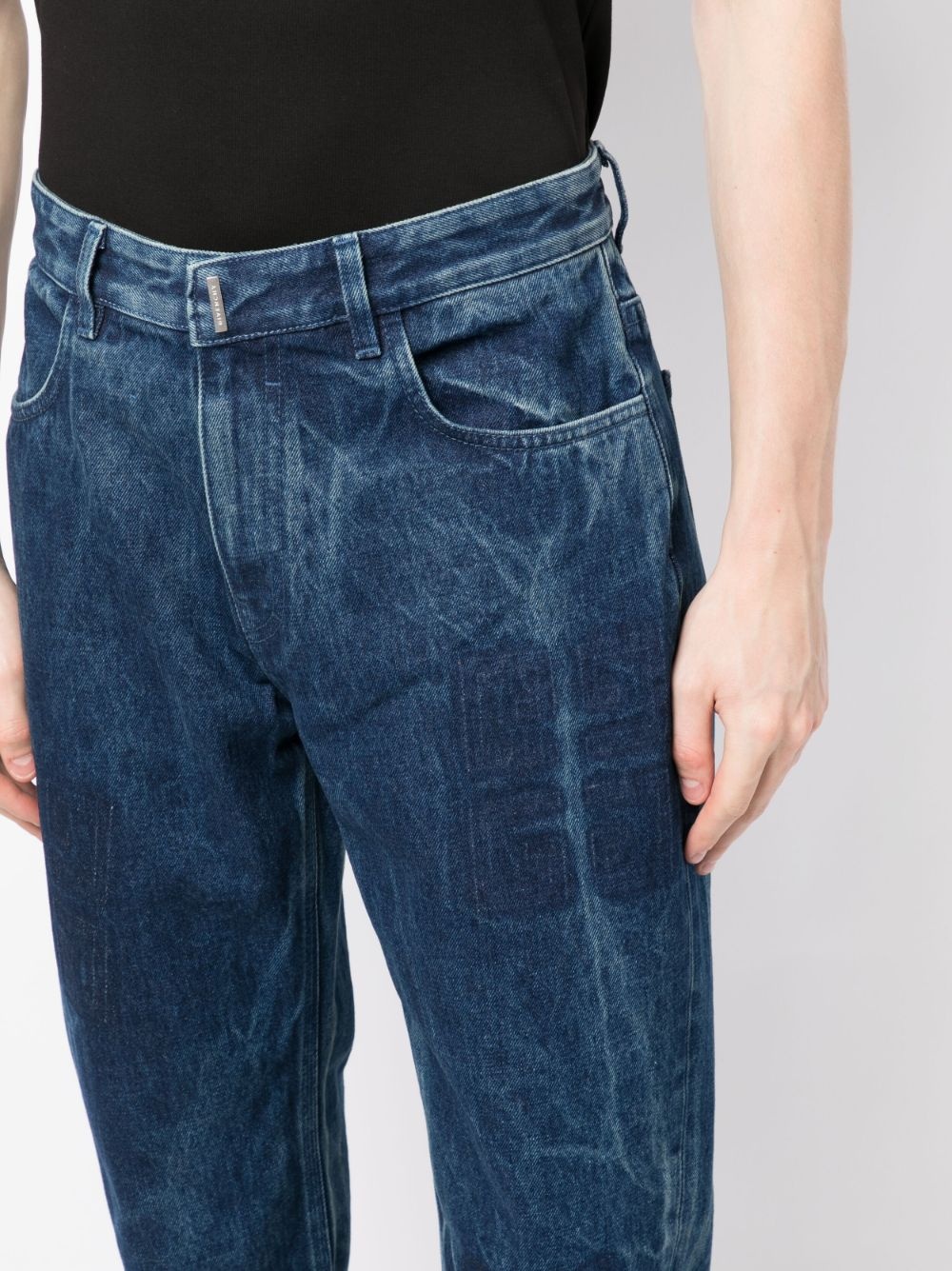 4G-print mid-rise straight-leg jeans - 5
