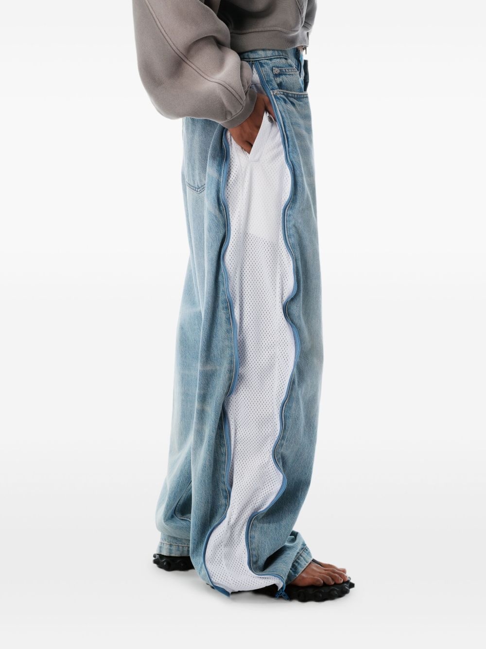 zip-detail jeans - 5