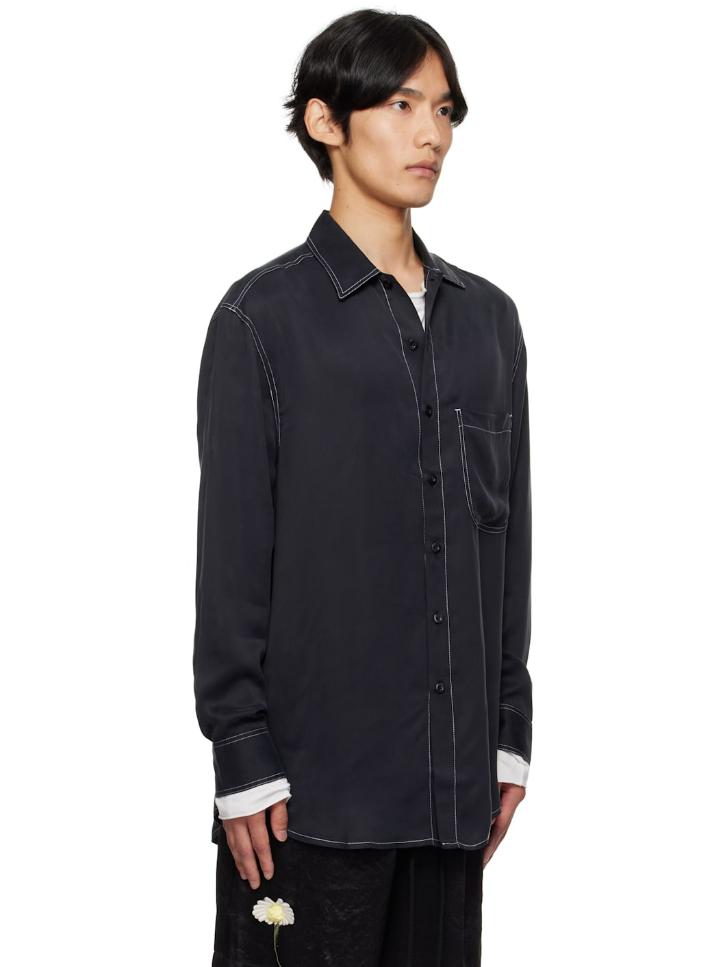 Black L/S Oversized Shirt - 2