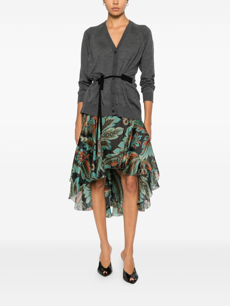 Etro ruffled-floral skirt outlook