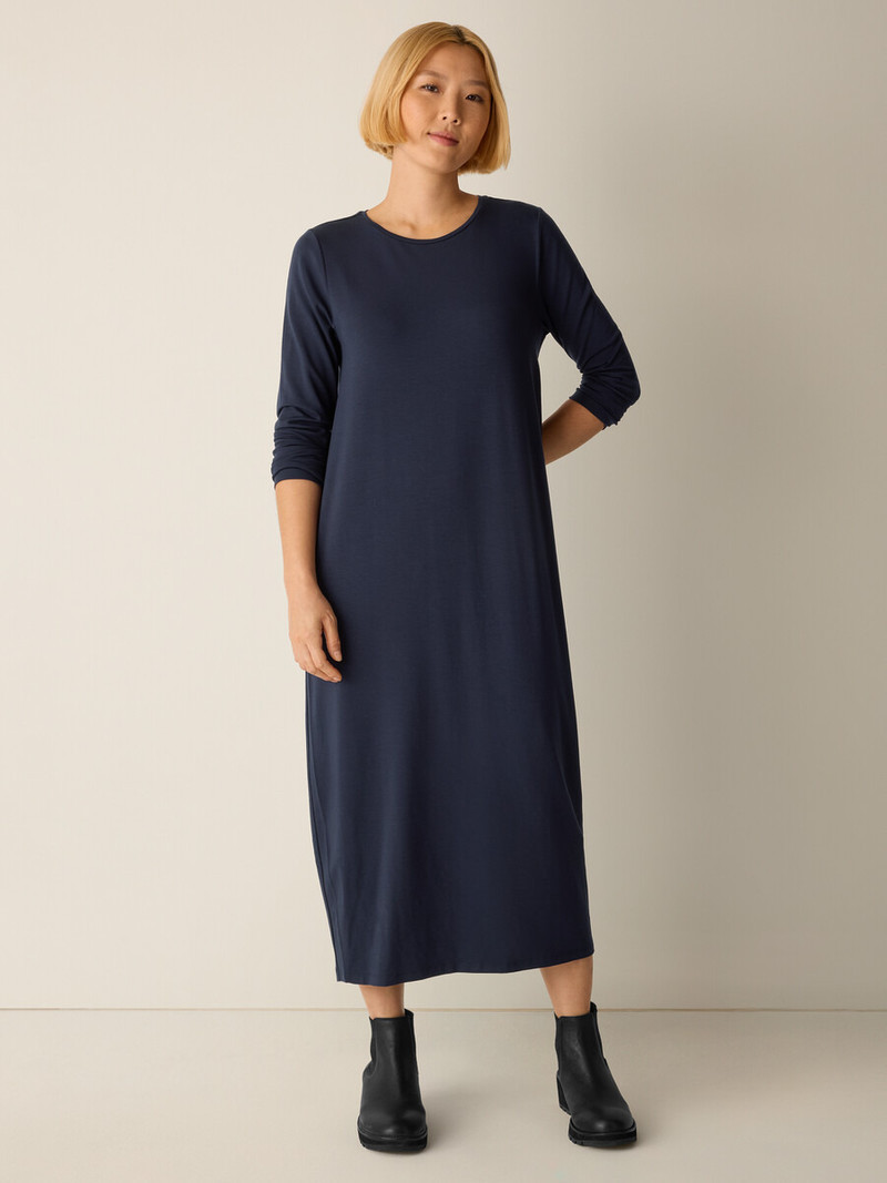 Stretch Jersey Knit Oval Dress 7