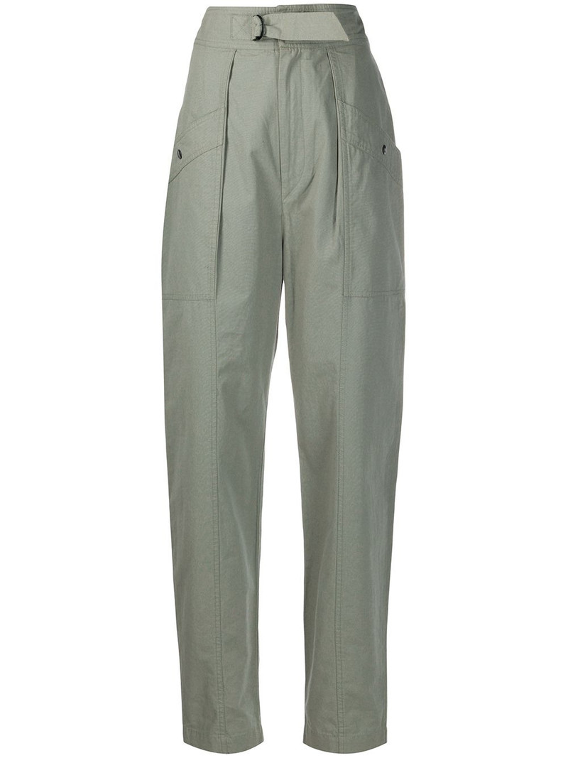 high-waisted tapered trousers 1