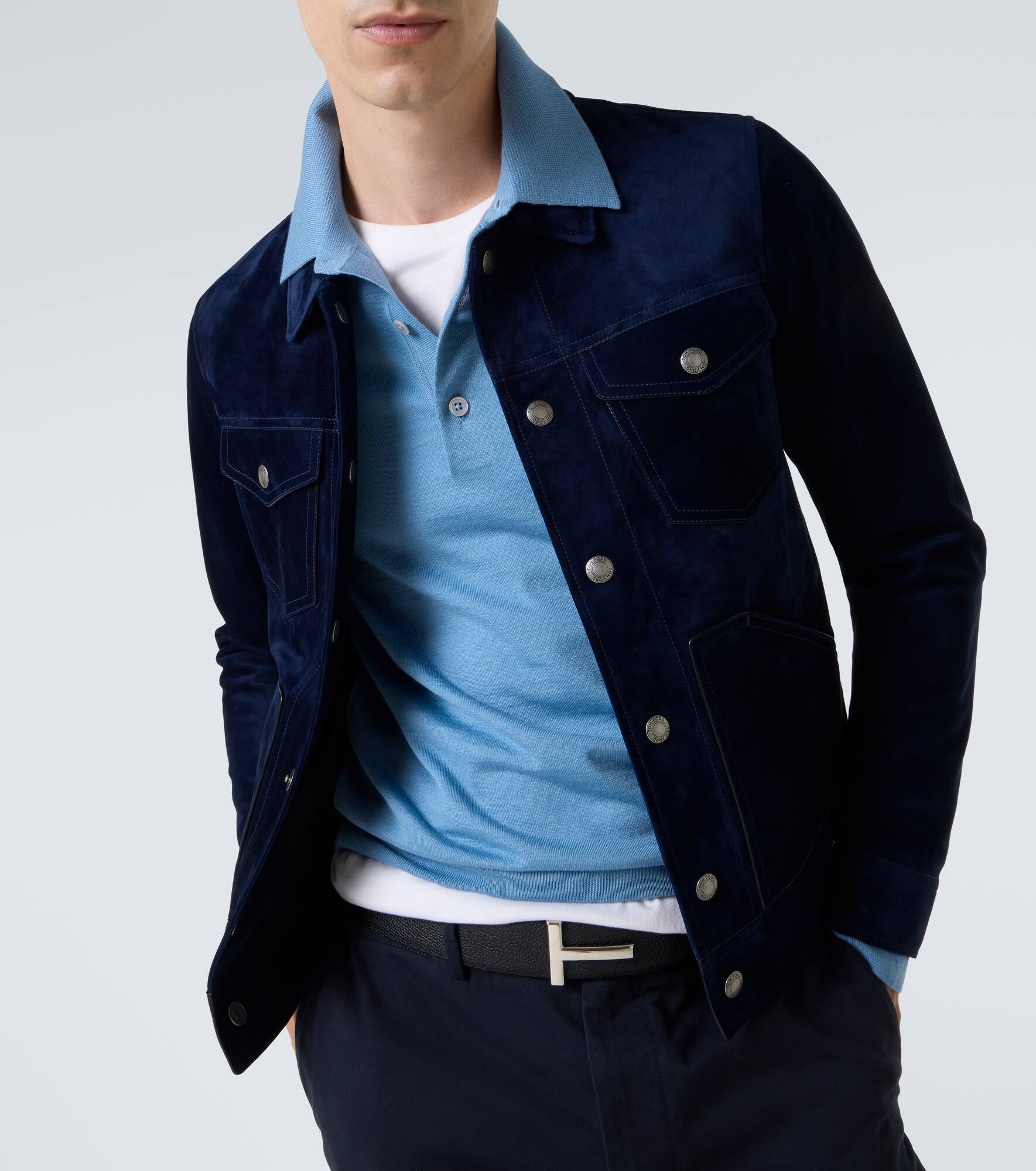 Cashmere and silk polo shirt - 6