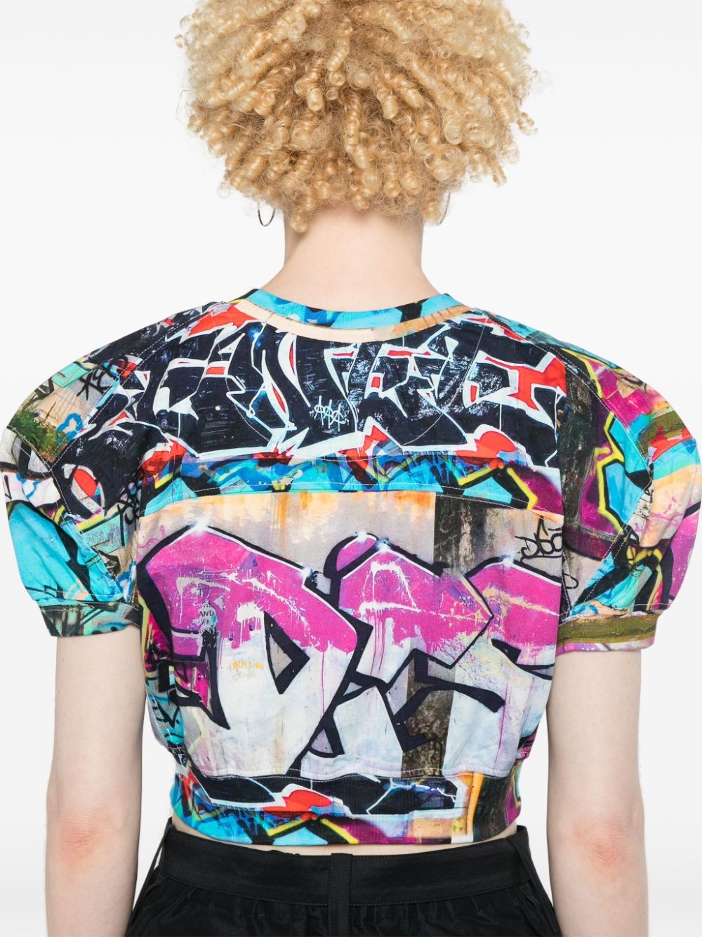 Vivienne Westwood graffiti-print cropped T-shirt | farfetch
