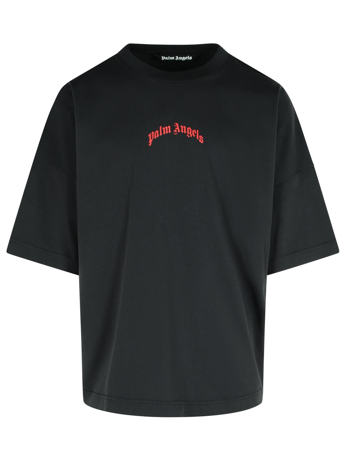 Palm Angels Black Cotton T-Shirt Men - 1