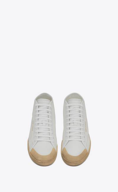 SAINT LAURENT court classic sl/39 mid-top sneakers in grained leather outlook