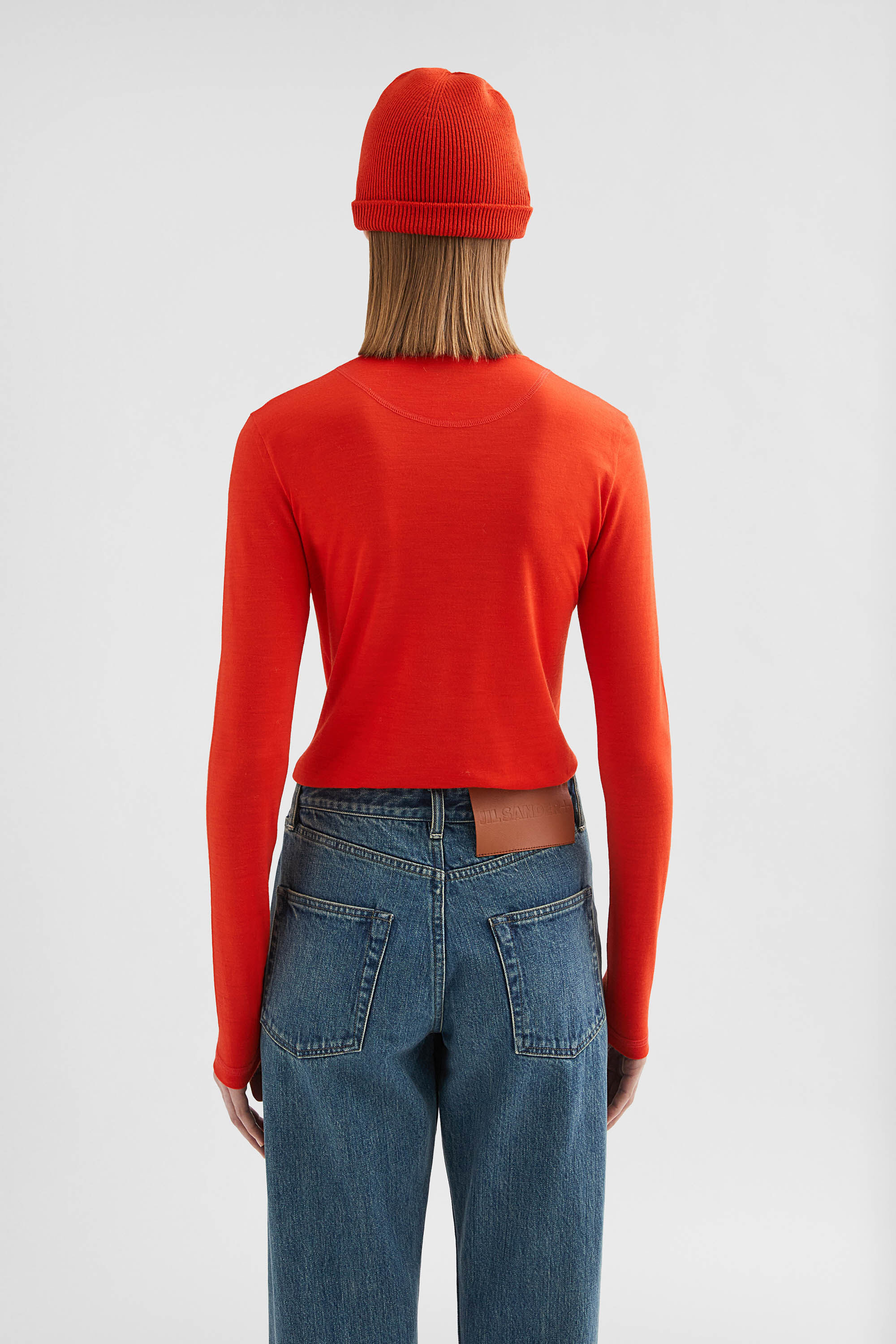 Lightweight Wool Blend High-Neck T-Shirt - 6
