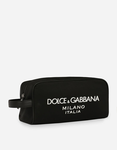 Dolce & Gabbana Nylon toiletry bag with rubberized logo outlook