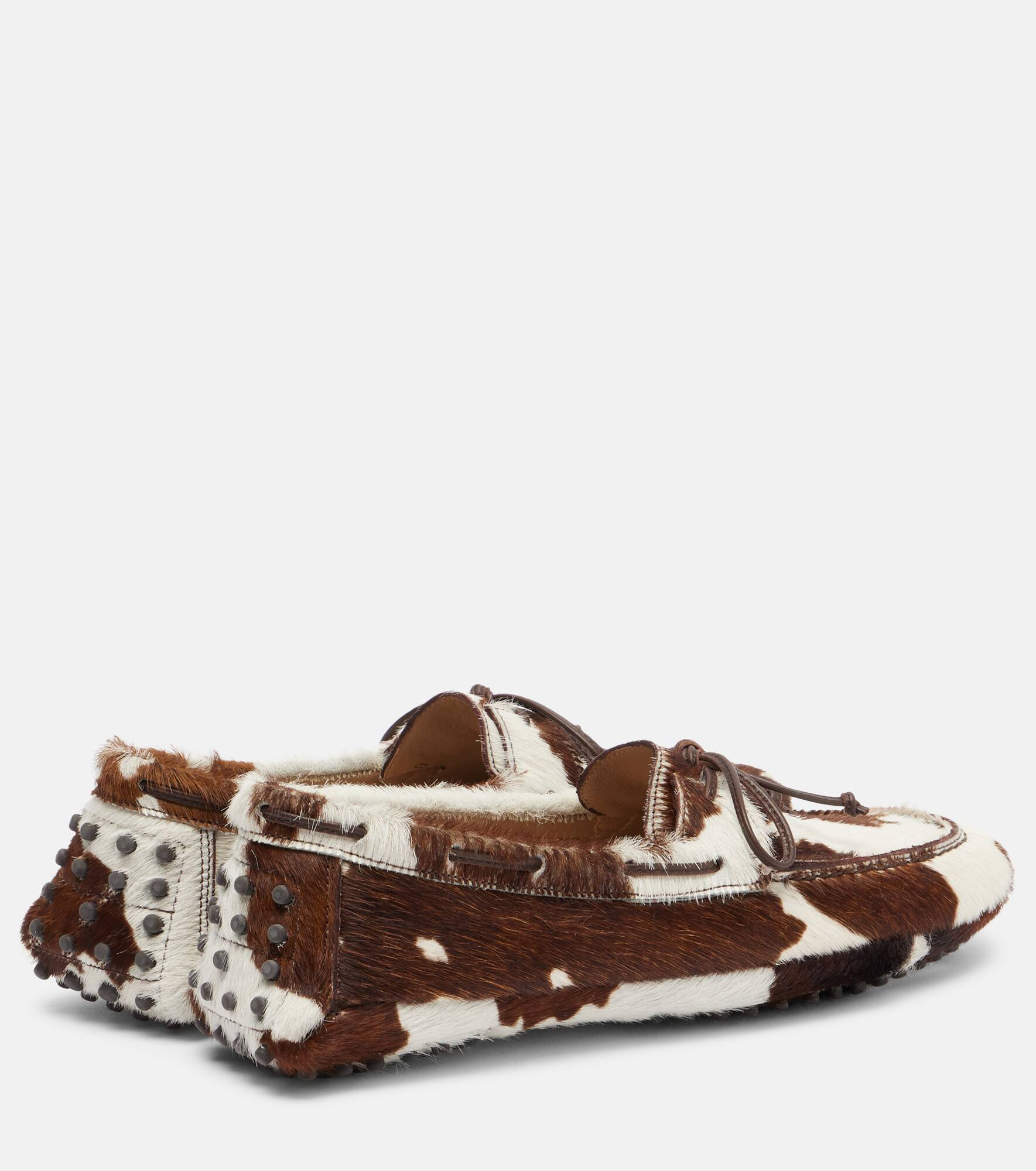 Printed calf hair driving shoes - 2
