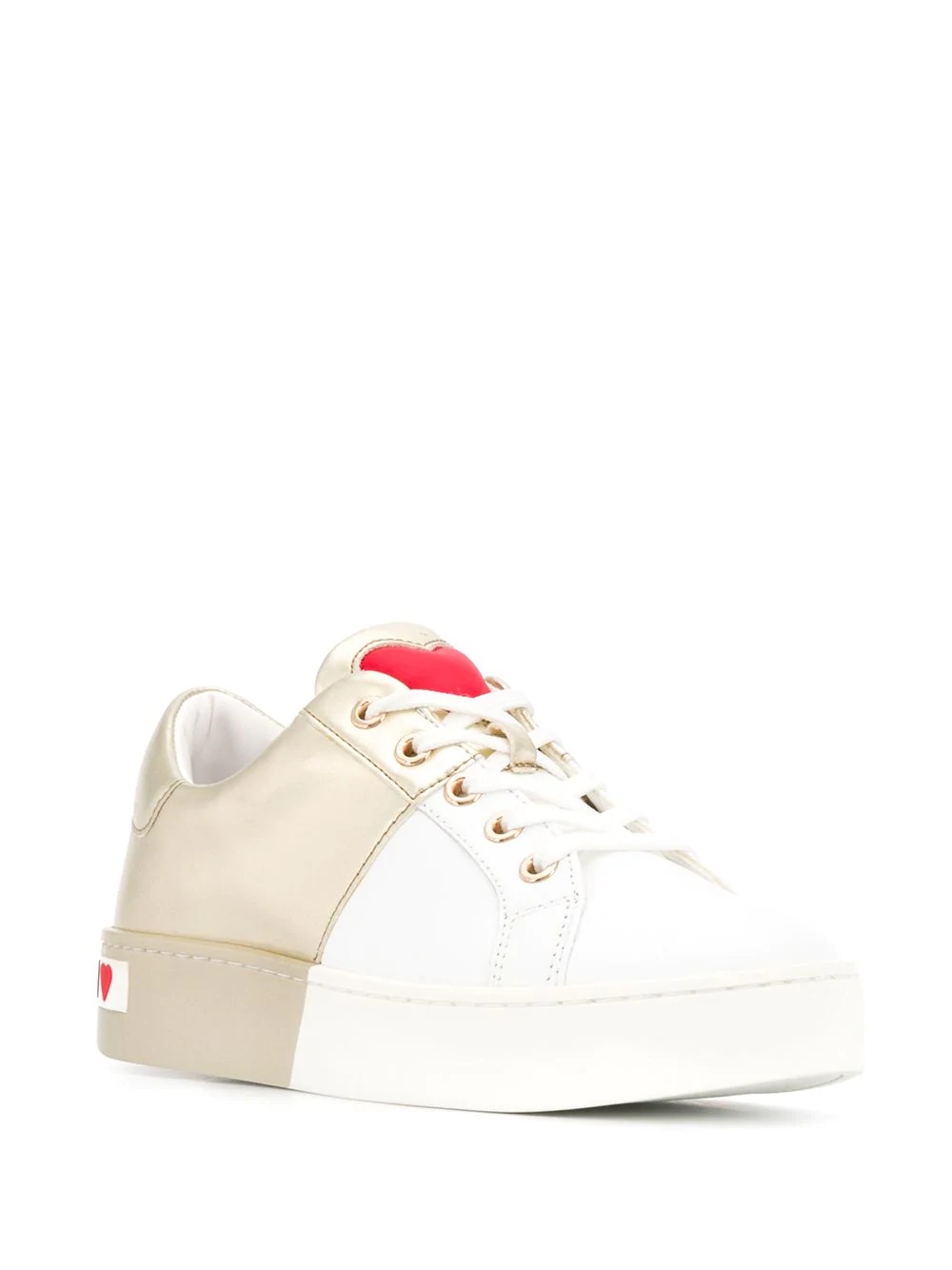 two-tone low-top sneakers  - 2