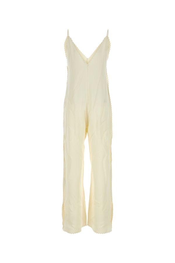 オールインワン・サロペット Jil Sander FW23 Ivory satin jumpsuit (J01FP0101J76018 109) Jil Sander Jil Sander Woman Ivory Satin Jumpsuit | luosophy