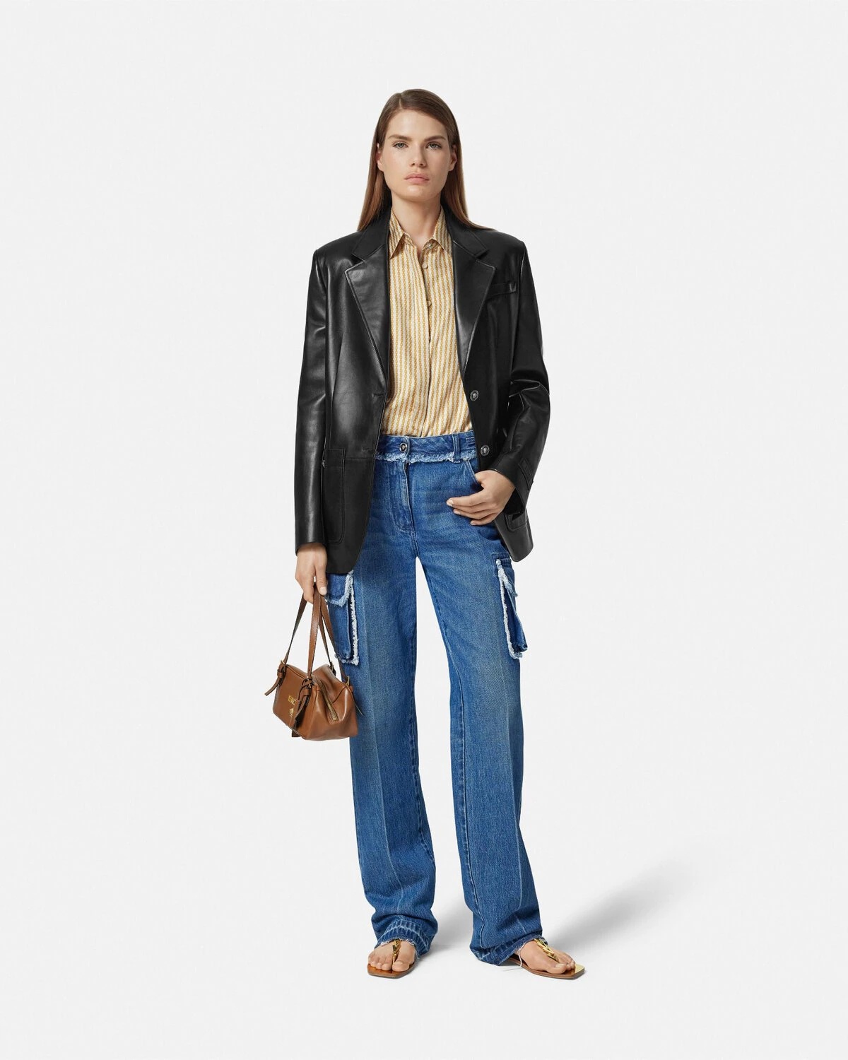 Frayed Cargo Jeans - 2