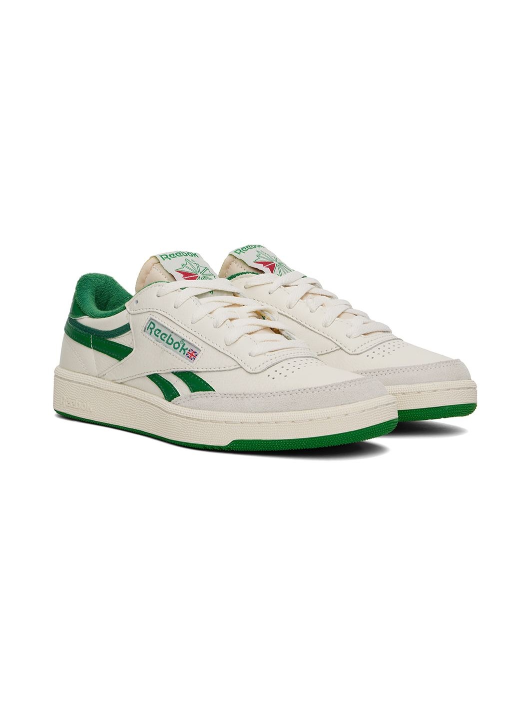 Off-White & Green Club C Revenge Vintage Sneakers - 4