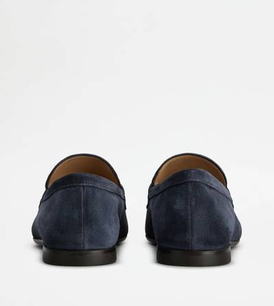 Tod's TOD'S LOAFERS IN SUEDE - BLUE outlook