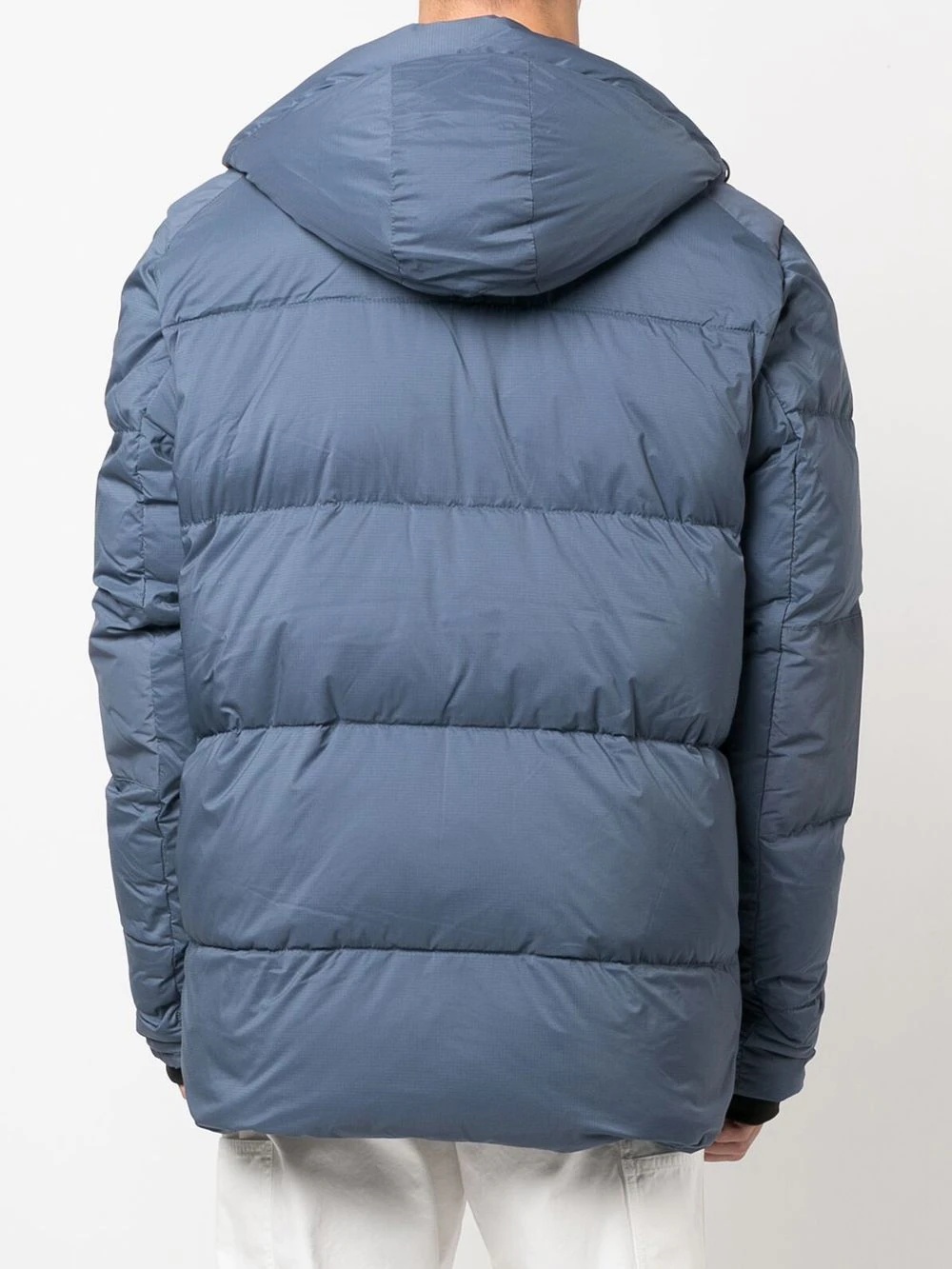 padded feather-down jacket - 4