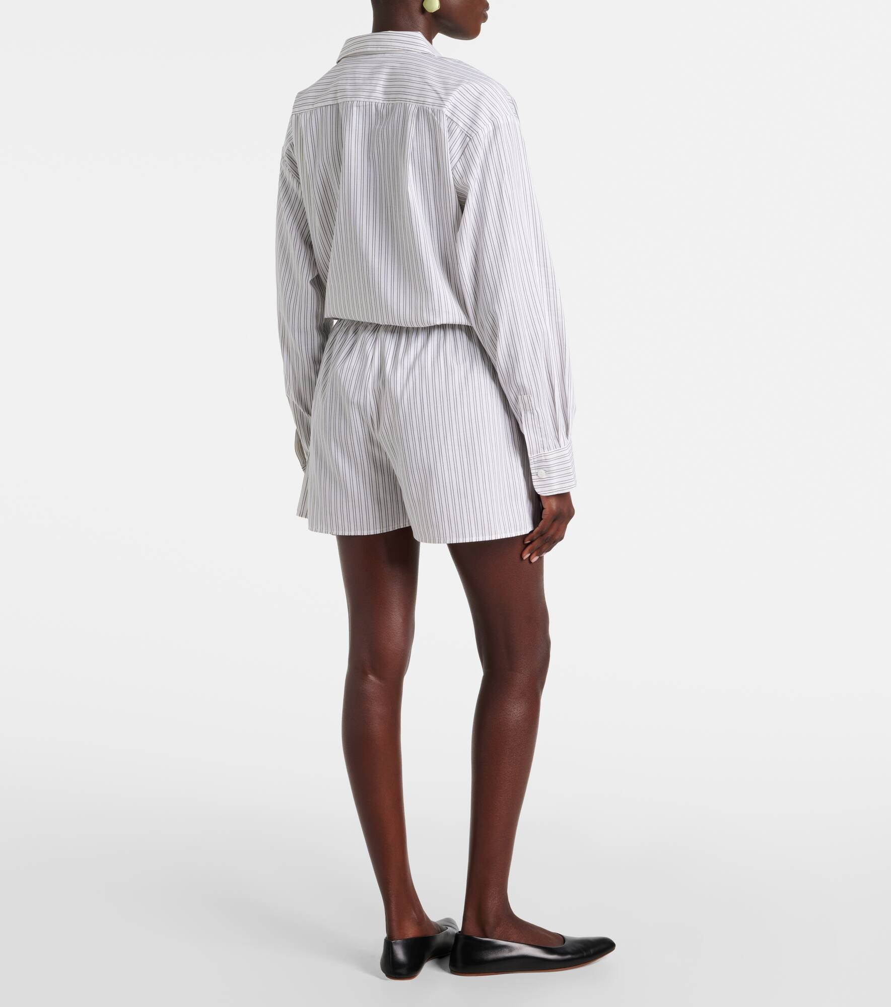 Cairo striped cotton-blend shorts - 3