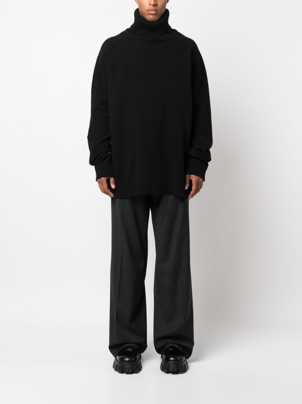 mid-rise wide-leg trousers - 2