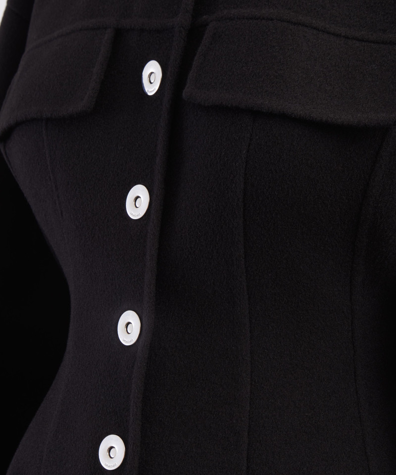 Black Heavy Wool Jacket 5