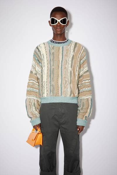 Acne Studios Jacquard knit sweater - Military green/multi outlook