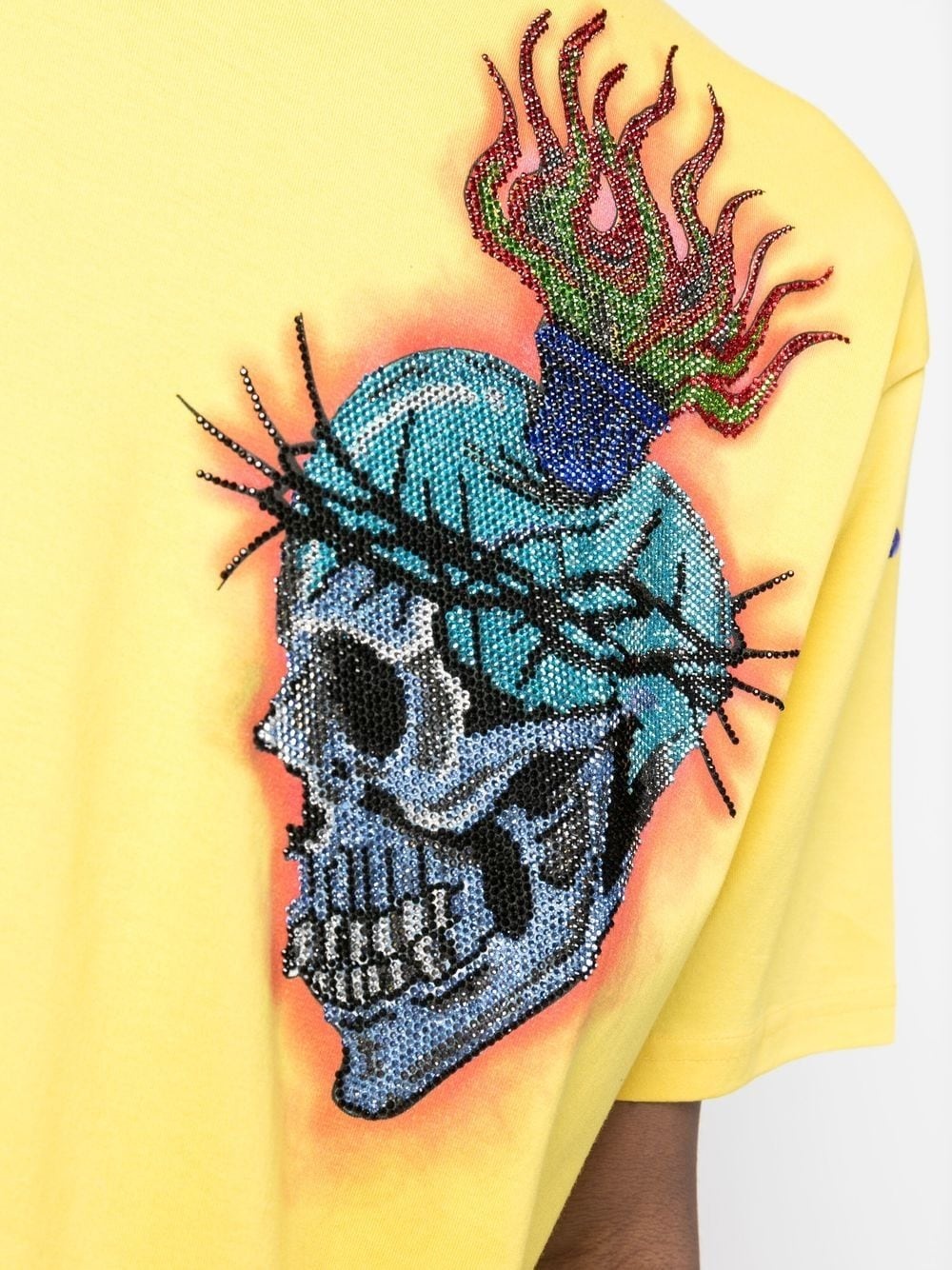 tattoo-print detail T-shirt - 5