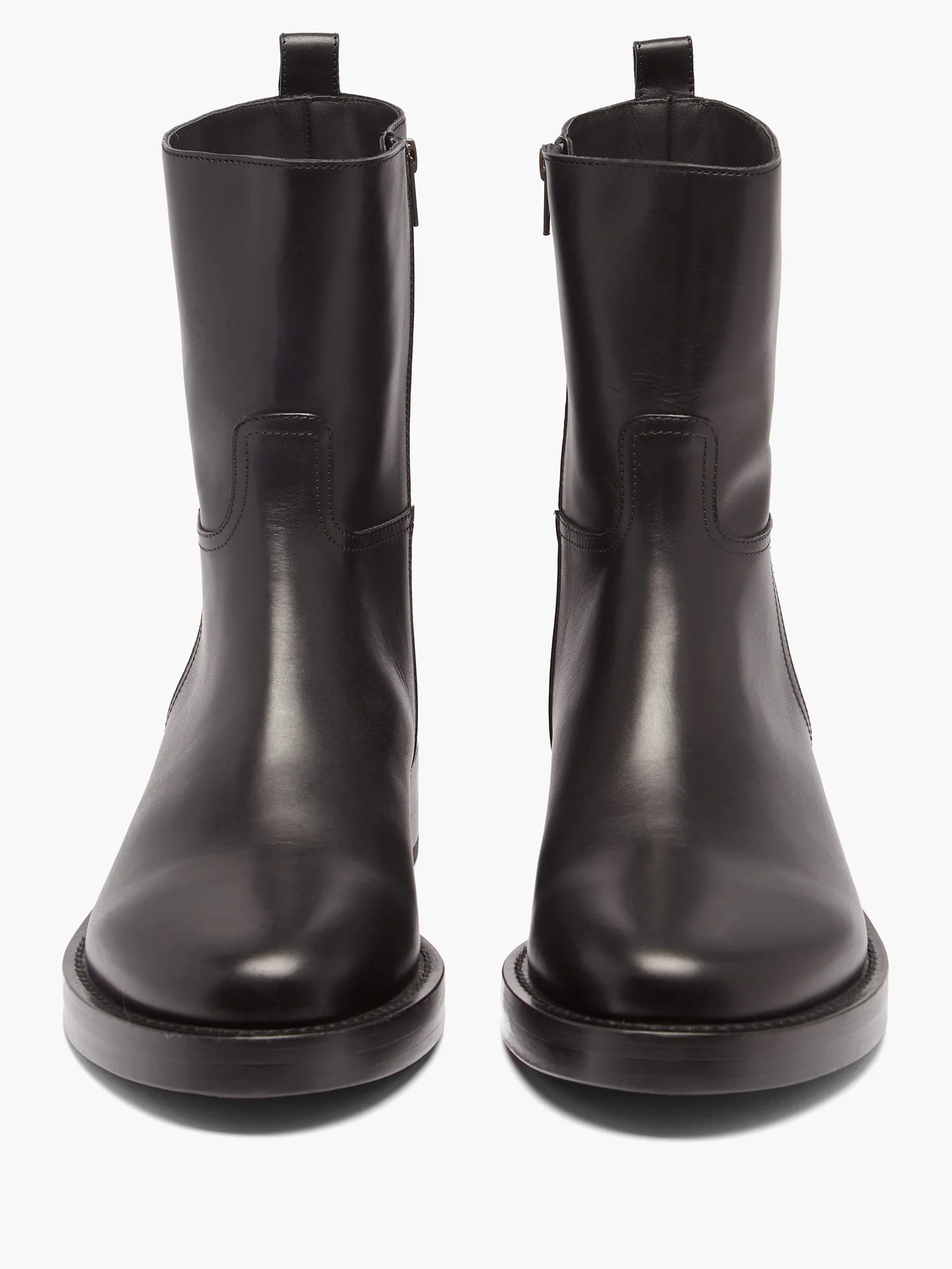 Panelled leather boots - 5