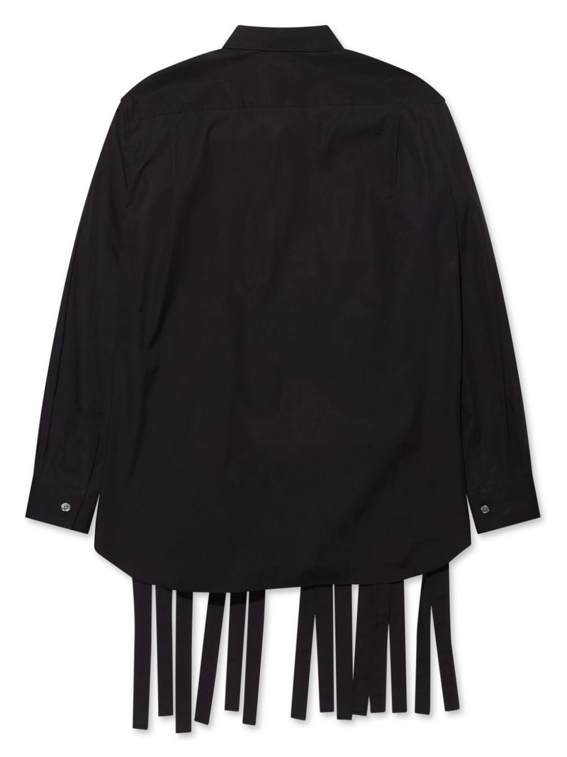 Comme des Garçons SHIRT fringed pleated cotton shirt outlook