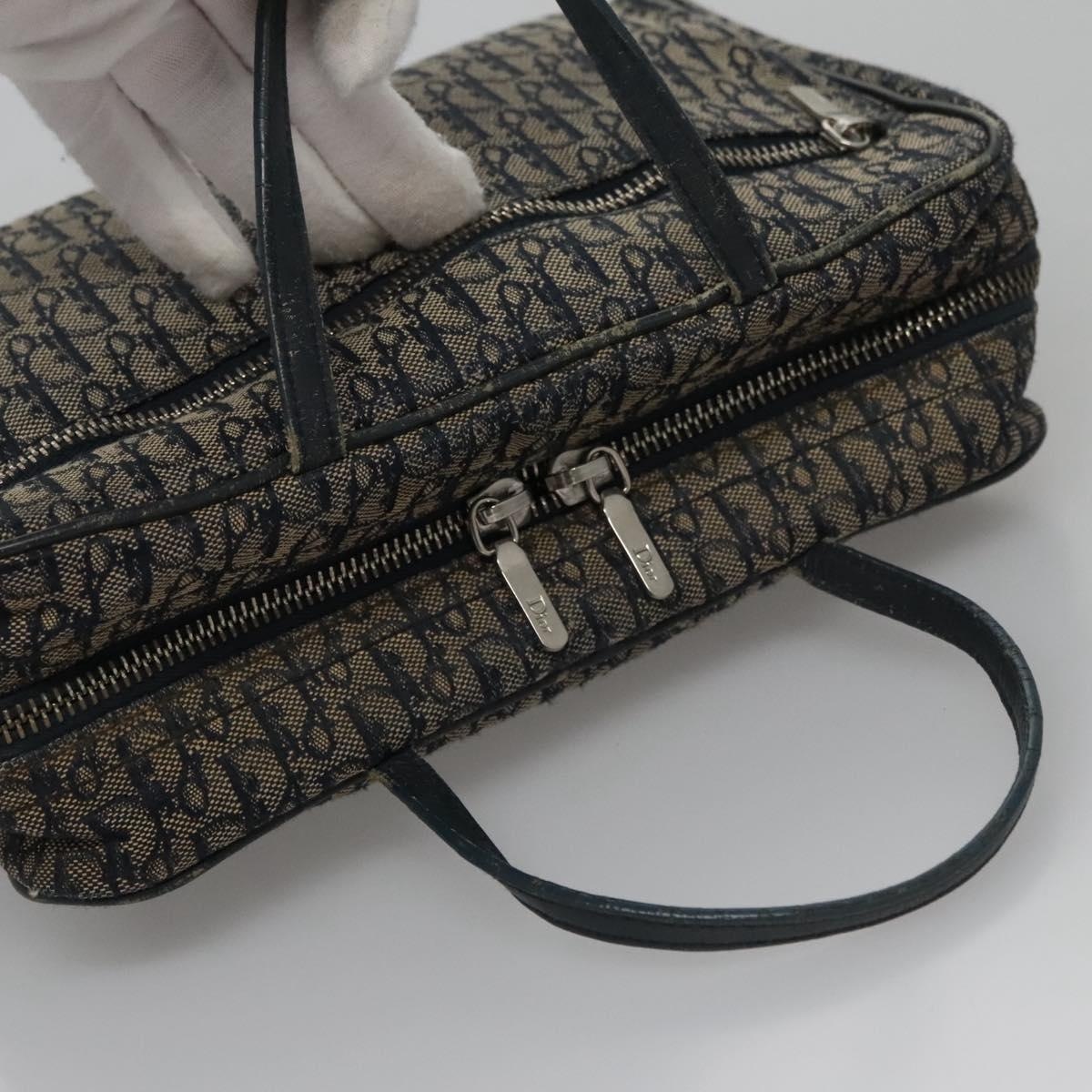 DIOR Trotter Canvas Hand Bag Navy - 6